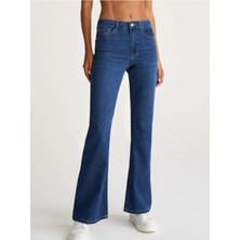 Geenz Manifacture Ngbutika Ispanyol Yüksek Bel Likralı Mavi Jeans Pantolon