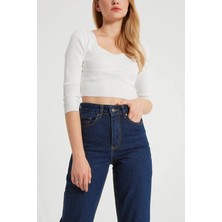 Geenz Manifacture Alaska Yüksek Bel Bol Paça Denim Kot Pantolon, Bol Kesim Palazzo Kot Pantolon