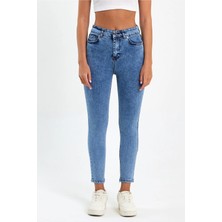 Geenz Manifacture Kar Mavi Dar Paça Toparlayıcı Likralı Full Esnek Skinny Jeans Pantolon