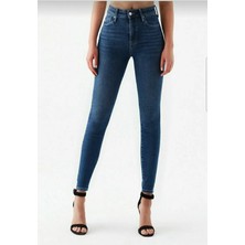 Geenz Manifacture Clody Mavi  Skinny Jean Kadın Power Likralı Pantolon