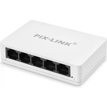 Meks Hızlı Gigabit Ethernet Switch 5 Port Beyaz Renkli