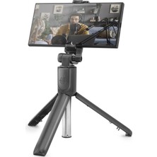 Meks Uzun Telefon Tripodu ve Selfie Çubuğu Seti 100 cm - Siyah