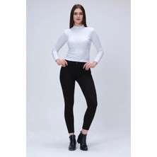 Geenz Manifacture Kadın Siyah Likralı Solmayan Yüksek Bel Skinny Pantolon ,harmony