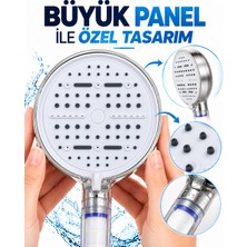 Meks Fonksiyonel Filtreli Duş Başlığı 6 Modlu Beyaz Panel