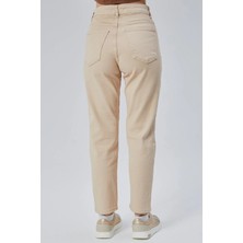 Geenz Manifacture Akordion Yüksek Bel Likralı Mom Jeans Dar Paça Kot Pantolon