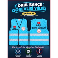 Aldatmaz Askeri Malzeme Okul Bahçe Görevlisi Yeleği,turkuaz Renk,reflektörlü,yelek ve Polar Üzerine Giyilebilr