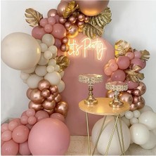 Mavinin Rüyası Rose Gold Krom Deniz Kumu Rosewood Balon Seti