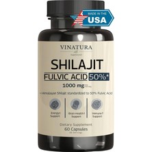 Vinatura Vınatura Shilajit For Men And Women Pure Himalayan Shilajit  1000MG 50% Fulvic Acid - 60 Caps