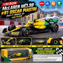 Svoria Store 1/64 Mclaren MCL38 #81 Oscar Piastri 2024 F1 Monaco Gp 2nd Place