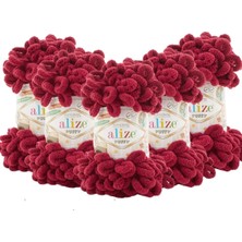 Marvielle 90X90 Bebek Battaniyesi Için 6 Adet Puffy Bordo 107 - Örgü Ipi