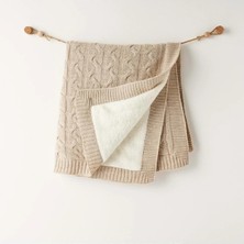 Marvielle AC26340 Triko Battaniye Beige Melange - Bebek & Çocuk Battaniyesi