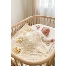 Marvielle Tığ Işlemeli Bebek Battaniyesi 75×70CM – Yumuşak Bebe Yünü, Tavşan Motif Iş - Bebek & Çocuk Battaniyesi