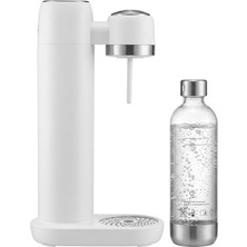 Gaz Soda Makinesi, Manuel Karbonatör, Bpa Içermeyen 1l Pet Şişeli, Siyah/beyaz, 24X12.5X40.5 Cm, 1.1 Kg, 60L Gazlı Içecek Yapılabilir