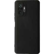 Xiaomi Redmi Note 10 Pro ile Uyumlu Kapak Içi Kadife Kamera Korumalı Lansman Silikon Kılıf - Siyah