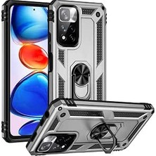 Xiaomi Redmi Note 11 Pro Plus 5g Kılıf Gri Panther Yüzüklü Silikon Orijinal Esnek Ince Geliştirilmiş Dayanıklı Darbe Karşıtı Koruyucu Yeni Nesil Tasarım (Xiaomi Redmi Note 11 Pro Plus 5g, Gri)