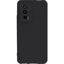 Poco F5 Pro ile Uyumlu Kılıf Ince Sıvı Silikon Tam Koruma Yumuşak Jel Silikon Kapak - Siyah