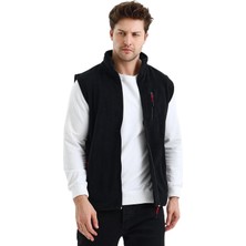 Erkek Tam Fermuarlı Spor Polar Yelek