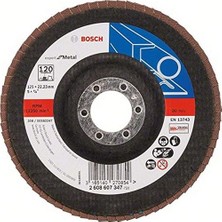 Professional Bosch 2608607347 Kendin Yap Zımpara Diski (Açılı Taşlama Makineleri Için Farklı Malzemeler, Bombeli Tasarım, Ø 125 Mm, Granülasyon 120)