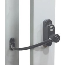 Penkid Çelik Halatlı Kablolu Pvc Pencere Emniyet Çocuk Güvenlik Kilidi 3 Adet (Antrasit Gri)