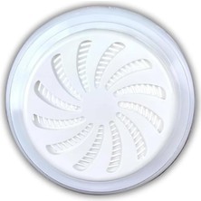 Ayarlanabilir Menfez – Yuvarlak Beyaz Plastik Havalandırma Menfezi, Kontrollü Hava Akışı, Duvar ve Kapı Uyumlu