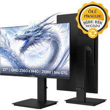 Donkey Ravel Q70 27'' 210Hz 1ms Gtg Fast IPS Qhd 2k Pivot Gaming Monitör (Ölü Pikselde Anında Değişim)
