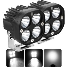 Style 7.7 cm Beyaz XHP50 LED Spot Projektör Çalışma Lambası Off Road Spot Sel Kombo Delici Yayıcı Işık Çubuğu Pod Araç Motorsiklet Işıkları Yardımcı Sürüş Işık Barları