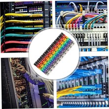 0-9 Dijital Kodlu Renkli Kablo Işaretleyici, Pvc Malzeme, Çok Renkli, Silindirik, Mat Finish, 100 Adet, Numaratör (6 Mm)
