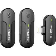 Merz R-20 Iphone Uyumlu Üst Kalite Kablosuz Lightning Yaka Mikrofonu