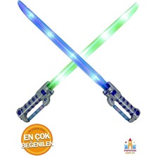 Işıklı Sesli Kılıç Oyuncak - Lazer Efektli Çocuk Kılıcı Beyaz