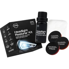 Headlight Restorer Nano Seramik Far Yenileme ve Koruma Kiti-3 Yıl DAYANIM-10ML-FAR Temizleme