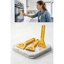 3 Lü Çok Amaçlı Jiletli Kazıyıcı; Cam, Ocak, Boya, Etiket Sökücü Çelik Uçlu Spatula 718930
