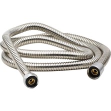 Lüks Örgülü Duş Hortumu, Metal, Gümüş, 1.5 ve 2 Metre Seçenekleri (2 Metre)