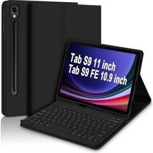 Galaxy Tab S10 LITE/S9/S10 Fe/s9 Fe 10.9/11 Inç Case Uyumlu Keybord Bluetooth Türkçe Q Klavyeli Kılıfı (Siyah)