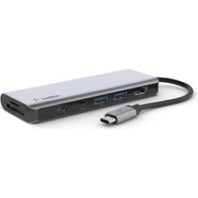 7'si 1 Arada Çok Bağlantı Noktalı USB C Hub (4k Hdmı, Usb-C, 2 x USB A, 3,5 mm Ses, Sd 3.0 Yuvası Için Micro-Sd 3.0 Ile)), AVC009BTSGY