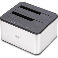 DA-71540-2 – Çift Sata HDD Yerleştirme Istasyonu – USB 3.0 – 2,5 Inç / 3,5 Inç SSD ve Sabit Disk Için – Sata 3 – Klon Fonksiyonlu – Tak ve Çalıştır – Gri