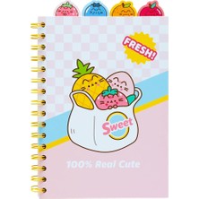 Erik A5 Project Notebook With 4 Dividers - Pusheen Merchandise | Notepad A5 Notebook With Dividers, Project Planner | Pusheen Gifts For Cat Lovers