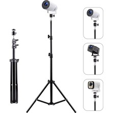 Taşınabilir Projeksiyon Cihazı Vb 1/4 Vida Girişli 2.1 mt Eğim ve Açı Ayarlamalı Tripod - AL5173