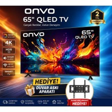 65” QLED 4K Ultra Hd Google Smart Tv | HDR10 | Dolby Audio | Wi-Fi | Duvar Askı Aparatı Hediyeli