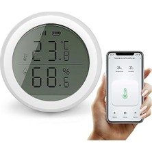 Zigbee Tuya Akıllı Yaşam Uygulaması Sıcaklık Nem Sensörü LCD Ekran App Kontrol Alexa Google Home