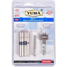 Yuma Bilyalı Tuzaklı Saten Renk Barel Çelik Kapı Göbeği 68MM (YM-B68BTS)