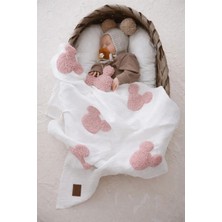 Marvielle Teddy-Dört Kat Müslin Pudra Souris Battaniye - Bebek & Çocuk Battaniyesi