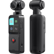 Pocket 5k Aksiyon Kamerası 4K/60FPS Video, 75MP Fotoğraf, 270° Dönebilen Lensli 1.69 Inç Dokunmatik LCD Ekranlı, 150° Geniş Açılı Wifi Destekli Mini Vlog Kamera