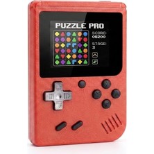 Retro Mini Arcade El Oyun Konsolu 400 Oyunlu, 3 Inç Ekranlı Taşınabilir Atari Konsolu, Tv Bağlantılı Nostaljik Mini Oyun Konsolu (Av Çıkış Destekli) (Kırmızı)