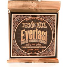 Ball Everlast Ekstra Hafif Kaplamalı Fosfor Bronz Akustik Gitar Telleri, Ölçü 10-50