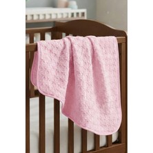 Marvielle Pembe Yıldız Kabartmalı Kalın Peluş Battaniye 100*120 cm - Bebek & Çocuk Battaniyesi