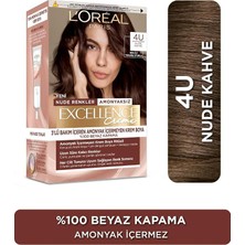 Paris Excellence Creme Nude Renkler Saç Boyası - 4u Nude Kahve