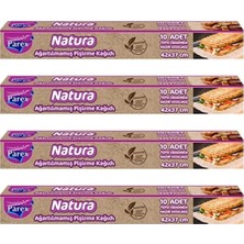 776456 Natura 4 Adet Ağartılmamış Organik Hazır Kesilmiş Pişirme Kağıdı 10'lu,