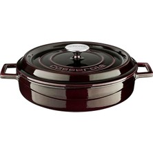 Metal Premium Serisi - Döküm Çok Amaçlı Tencere, Yuvarlak, 28 Cm, Majolik Mor