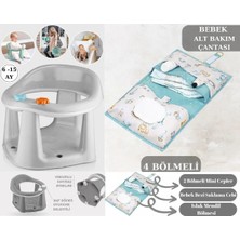 Marvielle Bebek Destekli Banyo Oturağı - Vakum Tabanlı Bebek Mama Oturağı Çok Amaçlı - Bebek Banyo Aksesuarı