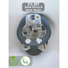 Marvielle 2'li Bebek Banyo Oturağı ve Minder Seti - Vakum Taban Mama Oturağı, Oturak - Bebek Banyo Aksesuarı